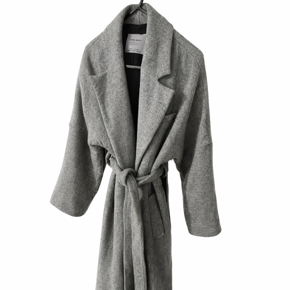 Zara Jackets & Blazers - Zara Gray Belted Coat